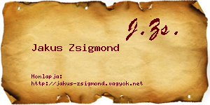 Jakus Zsigmond névjegykártya