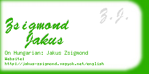 zsigmond jakus business card